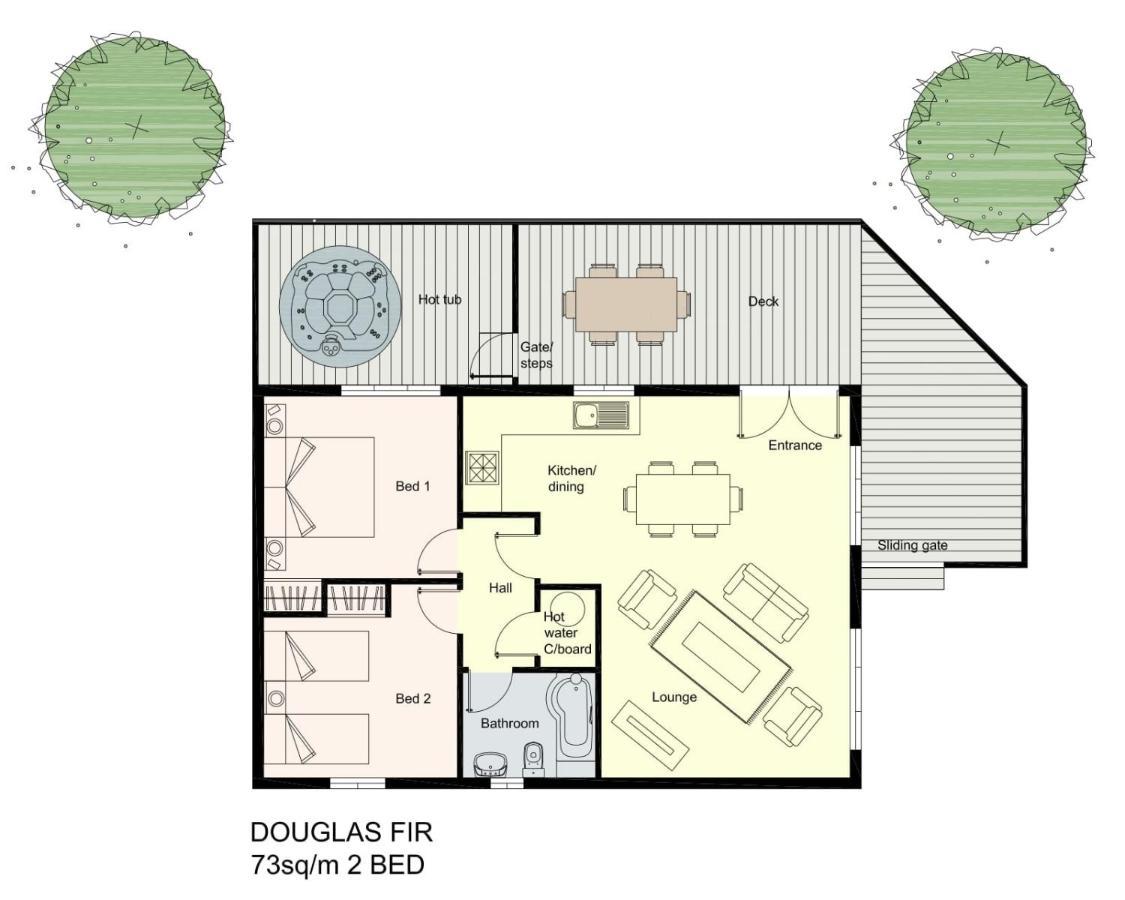 Douglas Fir Lodge With Hot Tub Near Cupar Fife Luthrie ภายนอก รูปภาพ